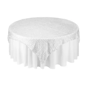 Наперон квадратный «Белые розы»