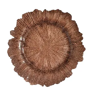 Тарелка «Коралл» коричневая