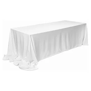 Скатерть прямая широкая из матина белая