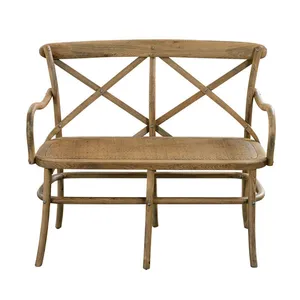 Скамья двухместная натурального цвета