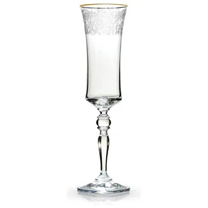 Бокал "Виола" для шампанского с золотой каймой