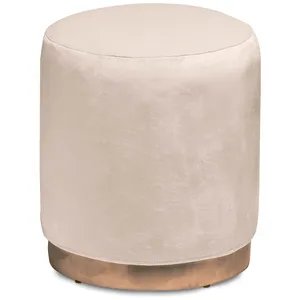 Чехол бархатный кремовый для круглого пуфа