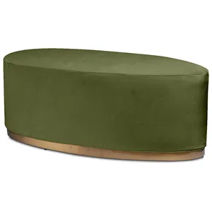 Чехол бархатный мшистый для овального пуфа