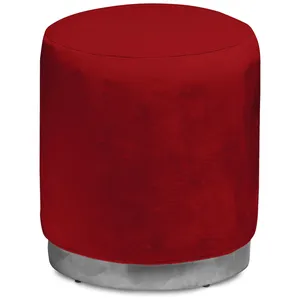 Чехол бархатный красный для круглого пуфа