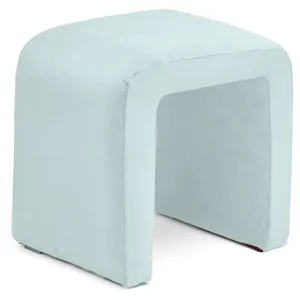 Чехол голубой бархатный для п пуфа