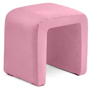 Чехол бабл-розовый бархатный для п пуфа