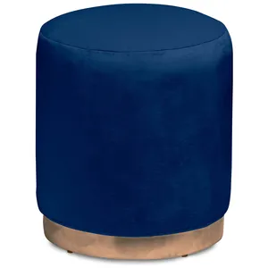 Чехол бархатный темно-синий для круглого пуфа