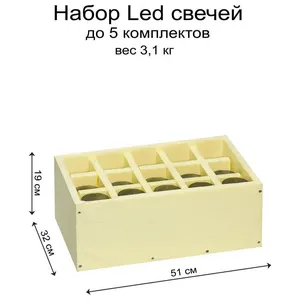 Набор Led свечей янтарного цвета - Фото 4