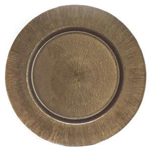 Тарелка «Текстура» бронзовая