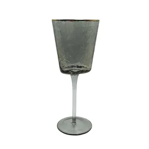 Бокал для красного вина Салак дымчатый с золотым кантом