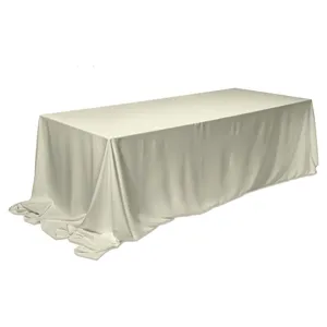 Скатерть прямая широкая из матина пастельно-грушевая