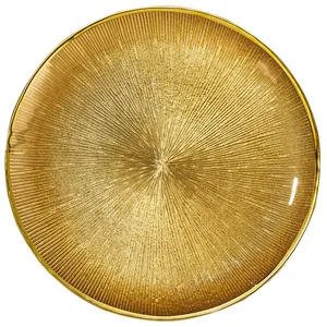 Подстановочная тарелка «Биллион» золотая