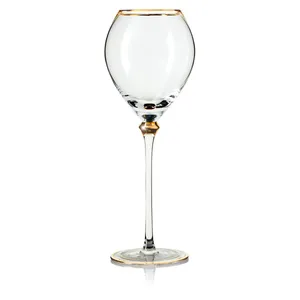 Бокал "Палаццо" прозрачный с золотом для красного вина