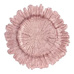 Тарелка Коралл розовое золото