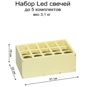 Набор Led свечей дымчатого цвета - Фото 3
