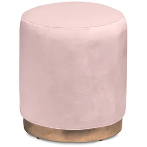 Чехол бархатный пыльно-розовый для круглого пуфа