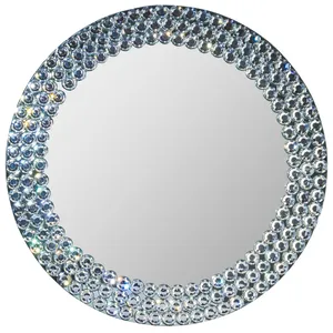 Подстановочная тарелка «Кайли» зеркальная со стразами
