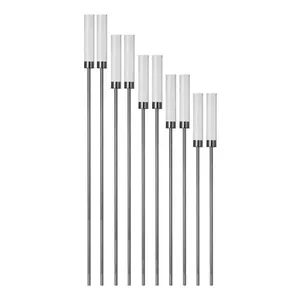 10 серебряных стоек с плафонами: 120, 110, 100, 90, 80 см