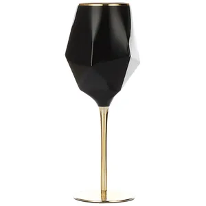Бокал "Геометрия" черный с золотом для вина