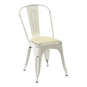 Стул Толикс Антик белый, с кожаной подушкой на магнитах