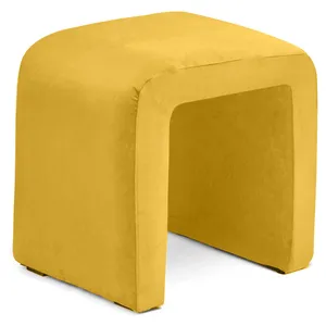 Чехол желтый бархатный для п пуфа