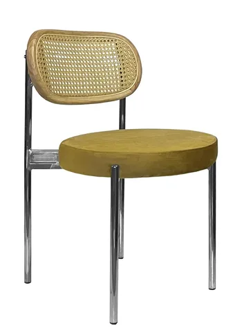 Стул Modern Silver, Natural Rotango + Golden Ocher - Фото основное 1