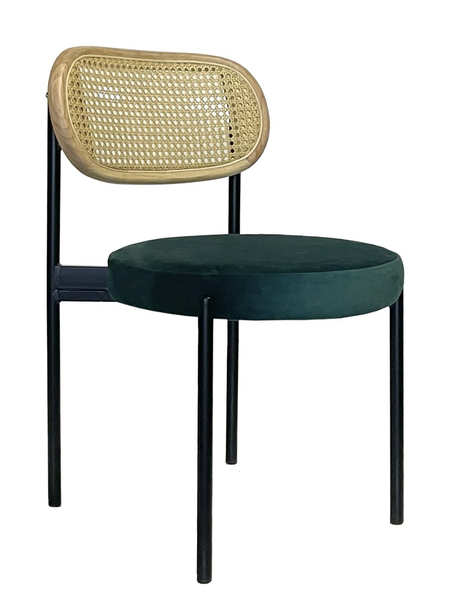 Стул Modern Black, Natural Rotango + Emerald - Фото основное 1