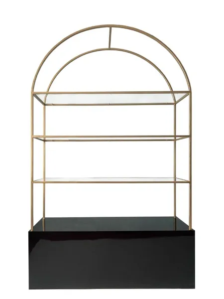Стеллаж с черной тумбой Archie Black Gold - Фото основное 1