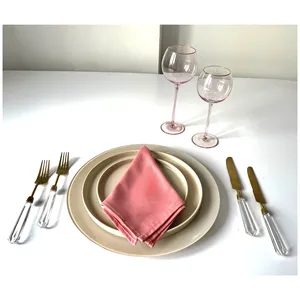 Салфетка из смесового льна, Настрой пиона - Фото 3