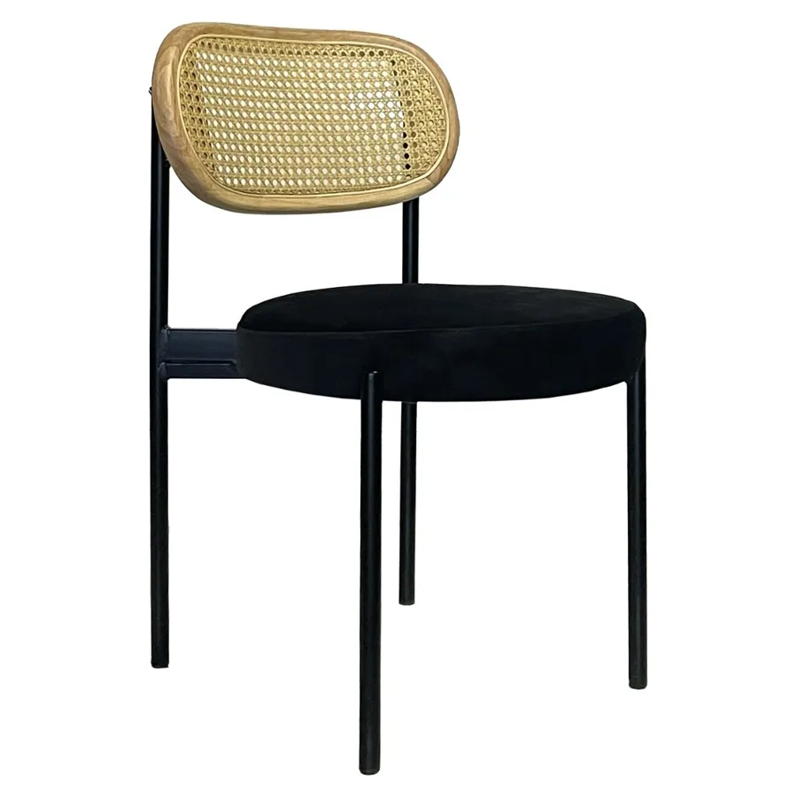 Стул Modern Black, Natural Rotango + Total Black - Фото основное 1