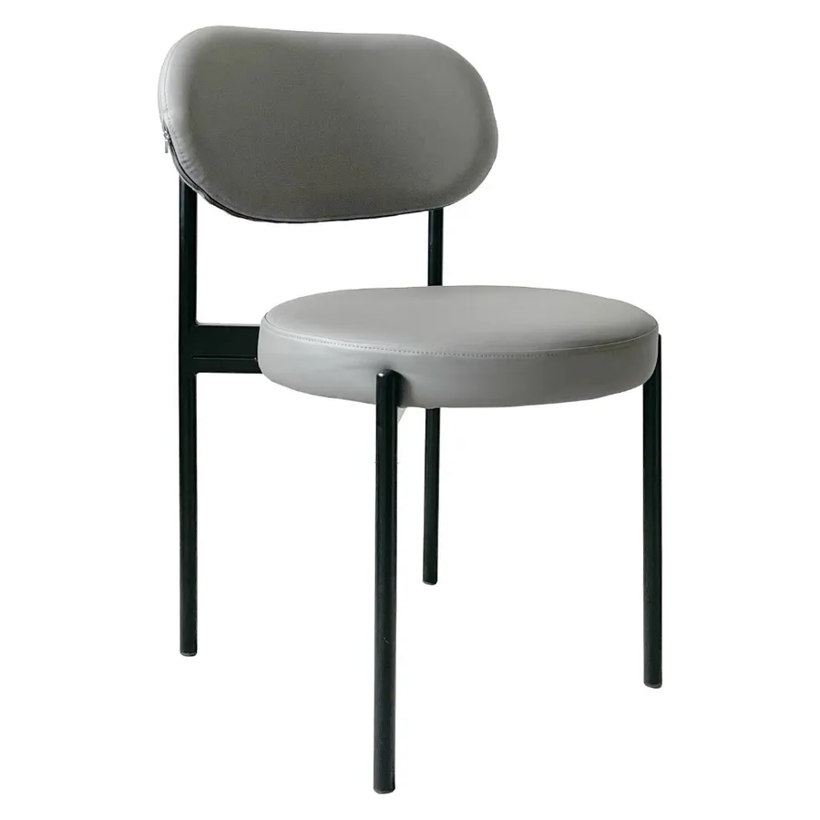 Стул Modern Black Basic серый (ЭКО-КОЖА) - Фото основное 1