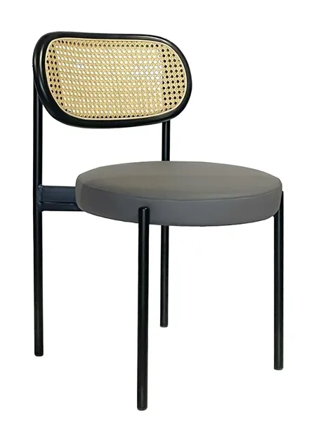 Стул Modern Black, Black Rotango + Basic серый (ЭКО-КОЖА) - Фото основное 1