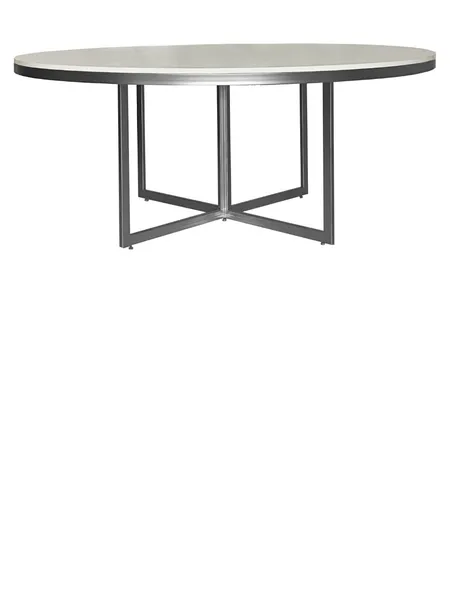 Стол Corners круглый, белый + перекрас металла в любой цвет - Фото основное 1