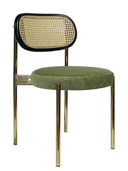 Стул Modern Gold, Black Rotango + Matcha - Фото основное 1