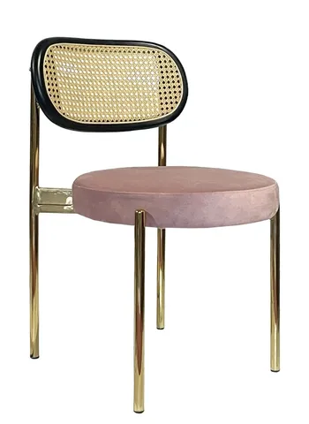 Стул Modern Gold, Black Rotango + Pink Lipstick - Фото основное 1