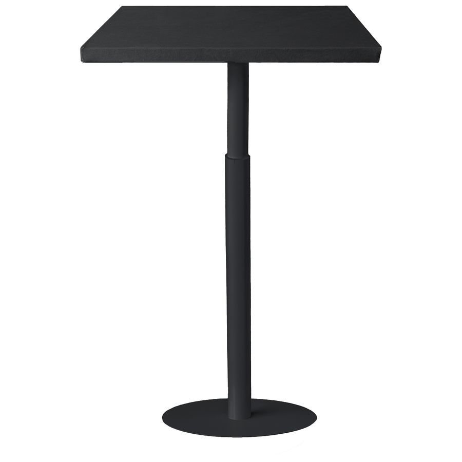 Стол коктейльный Twist Rectangle S, Лакричный леденец + Total Black (телескопические ноги) - Фото миниатюра 1