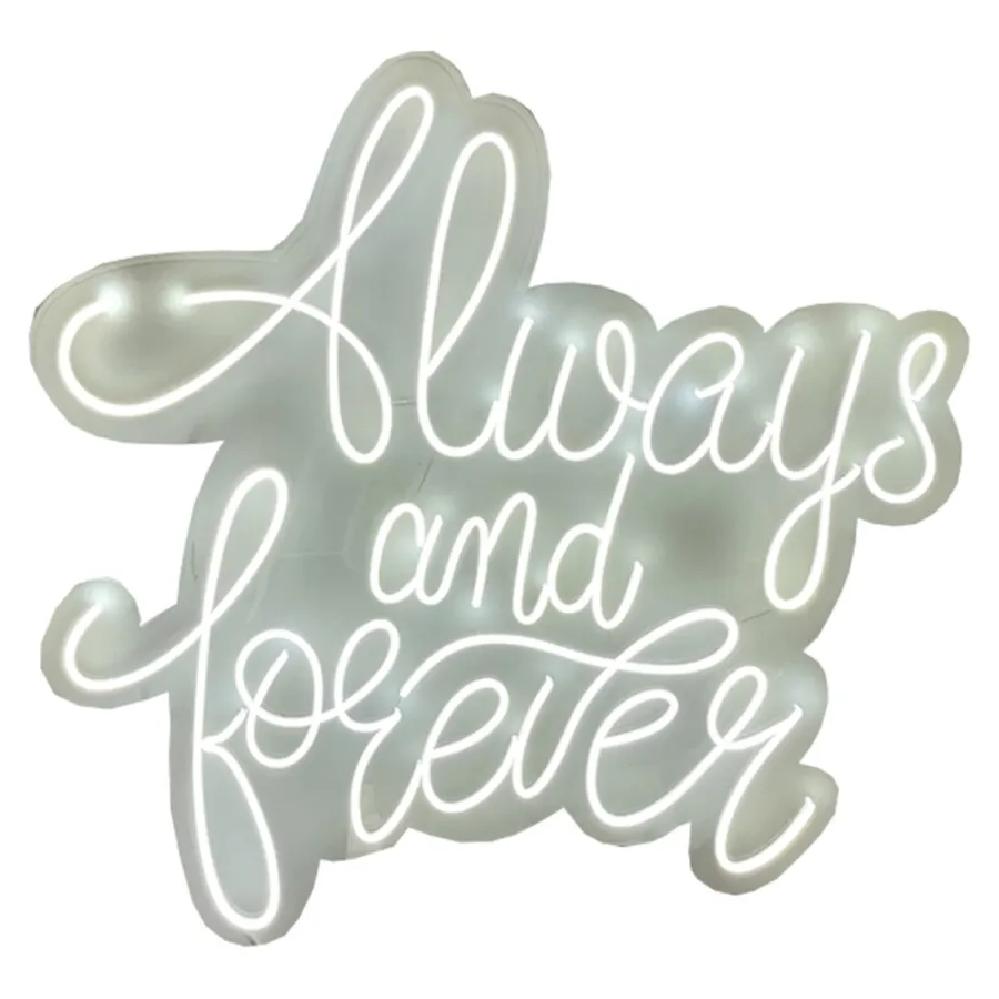 Неоновая надпись "Always and Forever" - Фото миниатюра 1