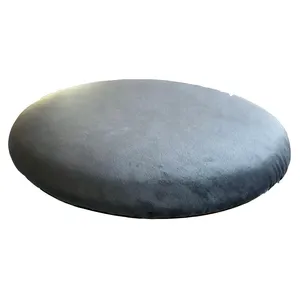 Подушка барного стула велюр, серая