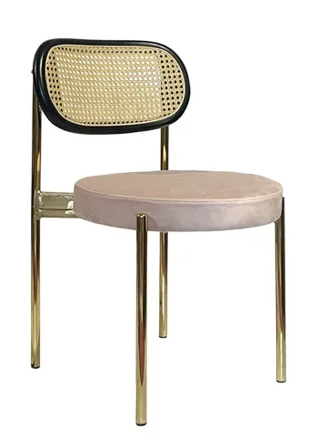 Стул Modern Gold, Black Rotango + Rose Quartz - Фото основное 1