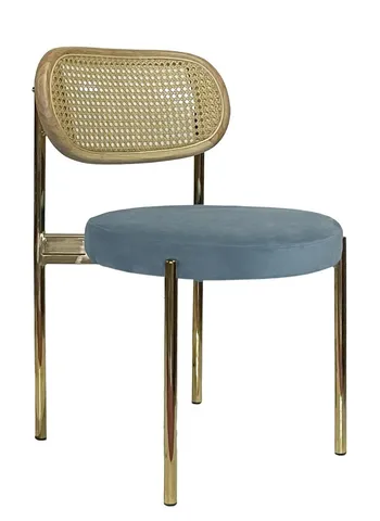 Стул Modern Gold, Natural Rotango + Something blue - Фото основное 1