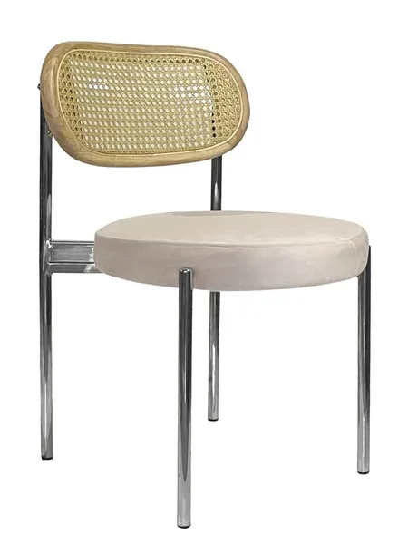 Стул Modern Silver, Natural Rotango + Cream Bisquit - Фото основное 1