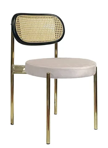 Стул Modern Gold, Black Rotango + Cream Bisquit - Фото основное 1
