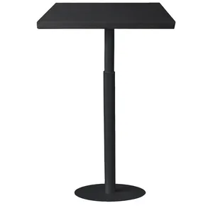 Стол коктейльный Twist Rectangle S, Лакричный леденец + Total Black (телескопические ноги)