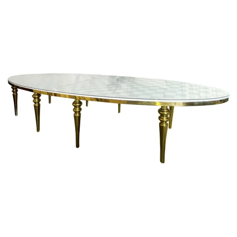 Стол Oval-400 Gold + печать на столешницу Print Etc. - Фото миниатюра 1