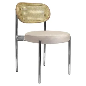 Стул Modern Silver, Natural Rotango + Cream Bisquit