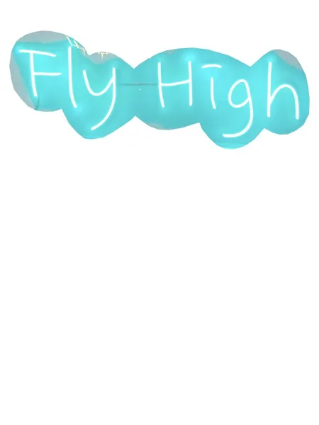 Неоновая надпись "Fly High" - Фото основное 1