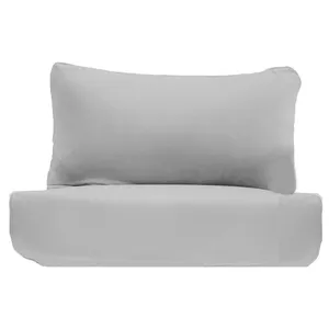 Комплект сидение+спинка Huggi (серый, эко-кожа)