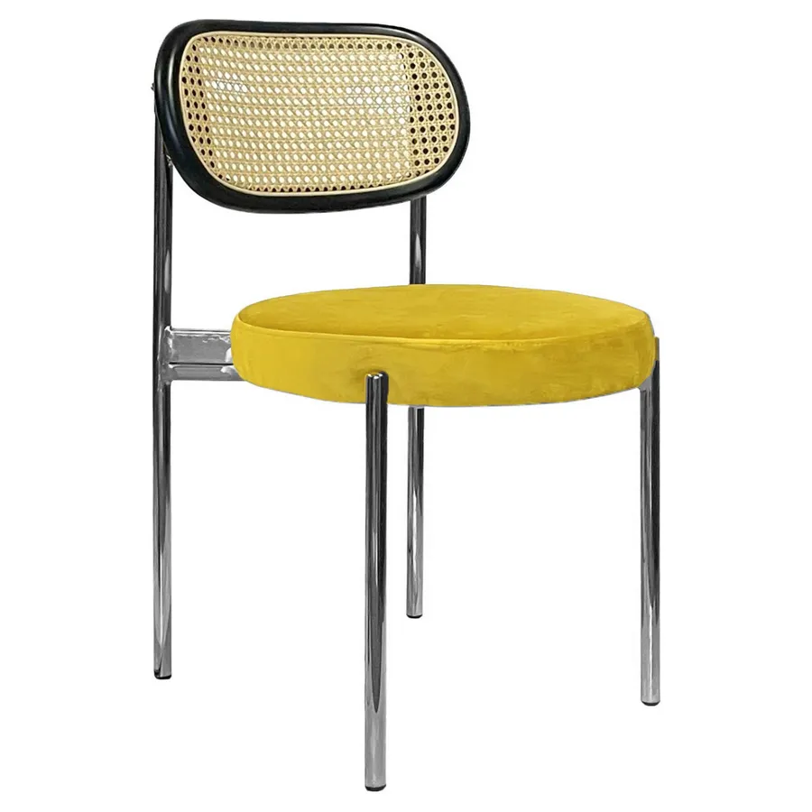 Стул Modern Silver, Black Rotango + Yellow Submarine - Фото миниатюра 1
