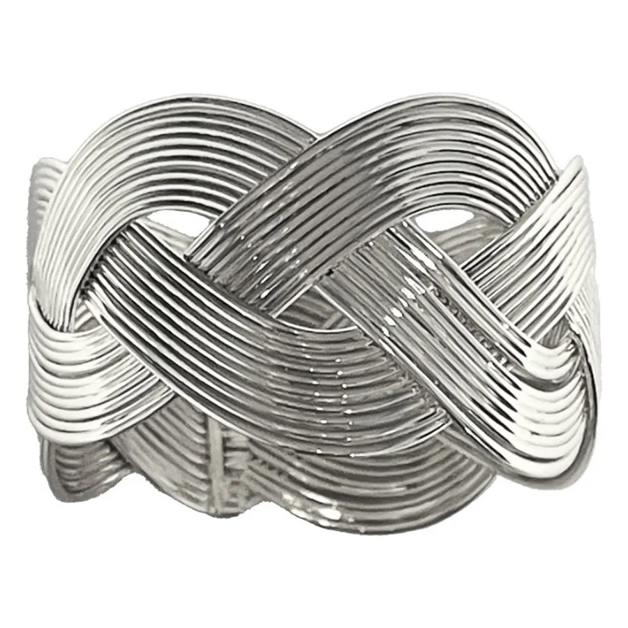Кольцо для салфетки Braid Silver - Фото миниатюра 1