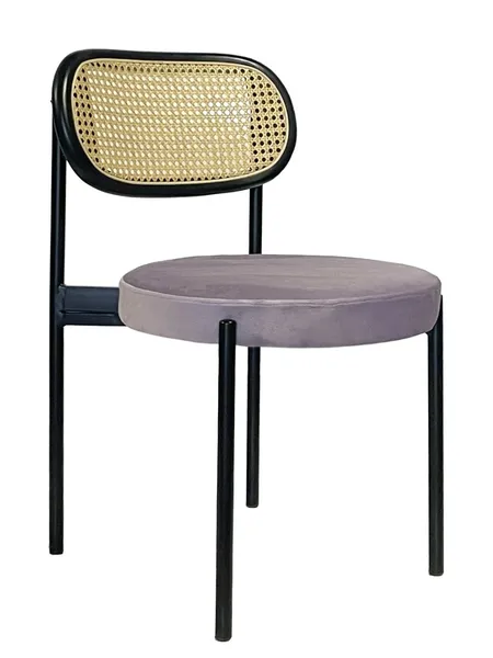 Стул Modern Black, Black Rotango + Pale Orchid - Фото основное 1